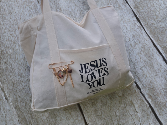 Jesus Loves You Tote Bag 🤍